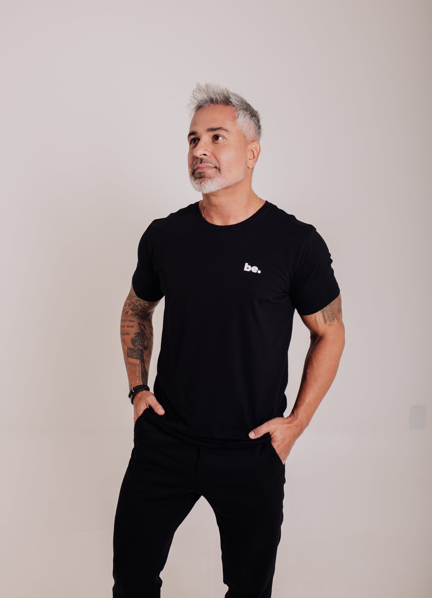 Camiseta Básica Believr preta Algodão egípcio