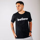 Camiseta Masculina Believr Preta Algodão Manga Curta