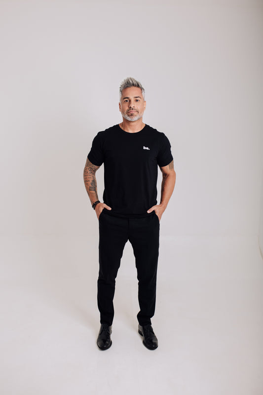 Camiseta Básica Believr preta Algodão egípcio
