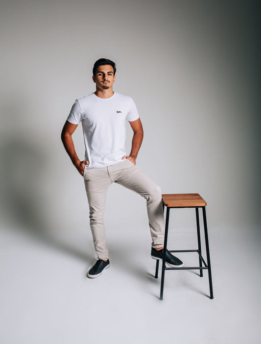 Camiseta Básica  Believr Branca Algodão Manga Curta